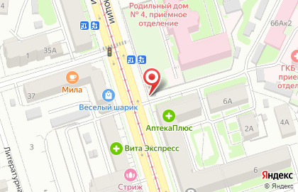 Киоск овощей и фруктов на улице Октябрьской Революции на карте