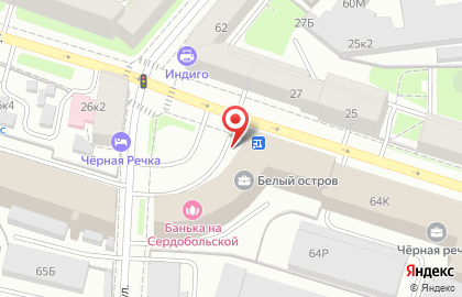Банкомат Райффайзенбанк на Сердобольской улице на карте