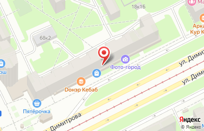 Книжно-канцелярский магазин Буквоед в Фрунзенском районе на карте