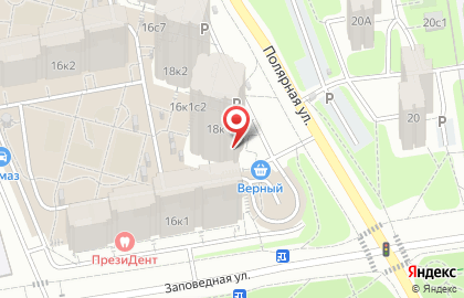 Универсам Верный в Москве на карте