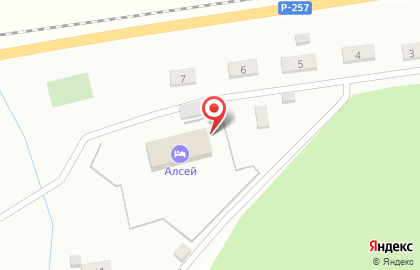 Отель Алсей на карте