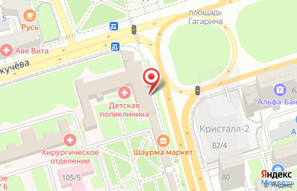 Московский гамбургер на карте