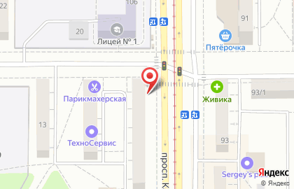 Магазин Красное и белое в Челябинске на карте