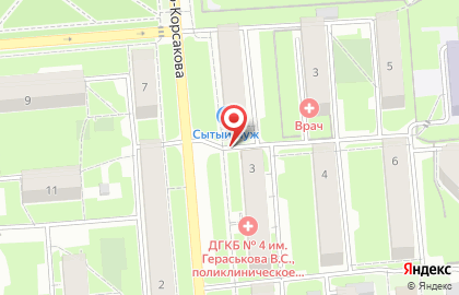 Ленинский район Киоск по продаже фруктов и овощей на улице Римского-Корсакова на карте