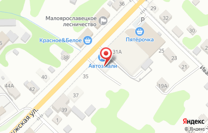 Магазин по продаже автоэмалей на Калужской улице на карте