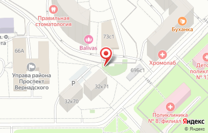 Олимп на проспекте Вернадского на карте