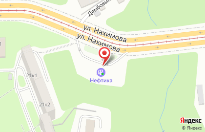 АЗС Нефтика на улице Нахимова на карте