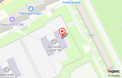 Детский сад №39 на проспекте Ветеранов на карте