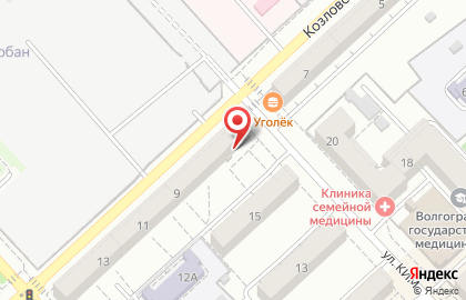 Автошкола ВОА на Козловской улице, 9 на карте
