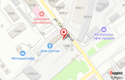 Цветочный Мир на улице Санфировой на карте