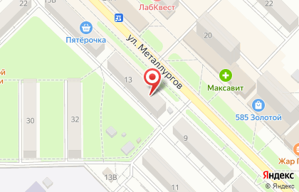 Аптека №53 на улице Металлургов на карте