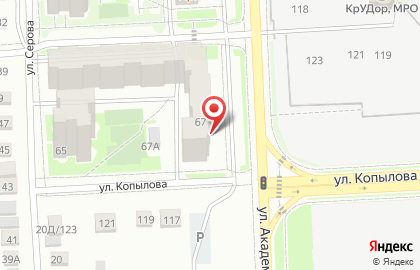 Секс-шоп Страсть на улице Академика Киренского на карте