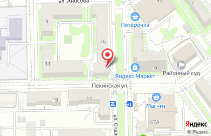 Магазин Красное & Белое на улице Сталеваров, 76 на карте