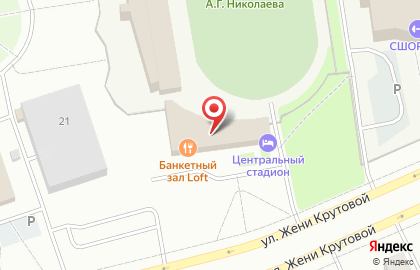 Гостиница на ул. Жени Крутовой, 12а на карте