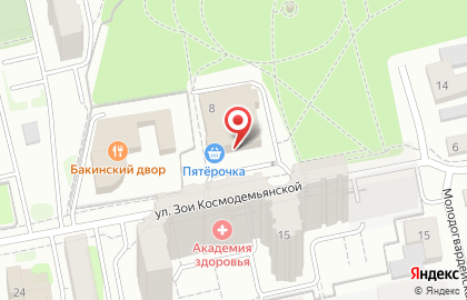 Фитнес-клуб Платформа на Зои Космодемьянской на карте