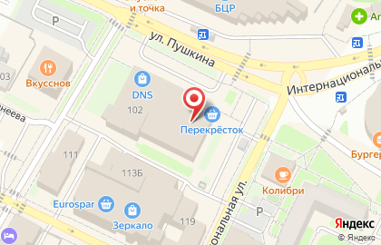 Нижегородский филиал Банкомат, ЮниКредит Банк на улице Пушкина в Бору на карте