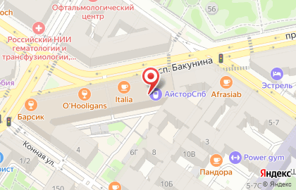 Entree на проспекте Бакунина на карте