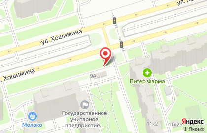 Магазин по продаже овощей и фруктов на проспекте Просвещения на карте