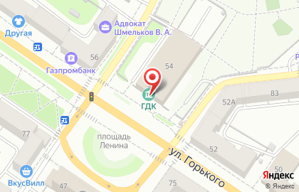 Городской дворец культуры во Владимире на карте