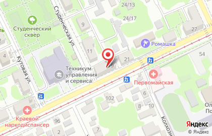 Продовольственный магазин на ул. Бершанской, 19 на карте