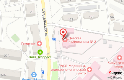 Страховая компания Ингосстрах-М на Суздальском шоссе на карте