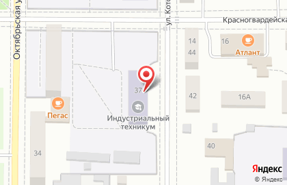 Котовский индустриальный техникум на улице Котовского на карте