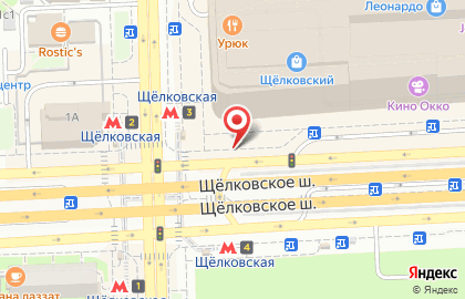 Ресторан Subway на метро Щёлковская на карте