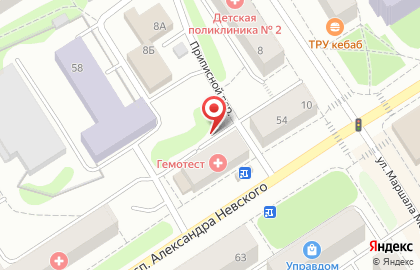 Фармакор на проспекте Александра Невского на карте