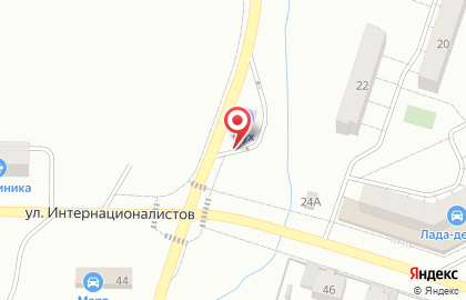 АЗС, ООО Пух на улице Интернационалистов на карте