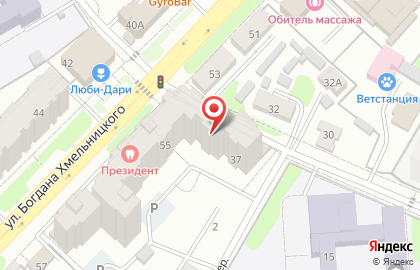 Салон по продаже декоративных красок Стильный Дом на улице Богдана Хмельницкого на карте