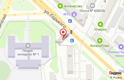 Салон связи и цифровой техники Евросеть на улице Горького на карте