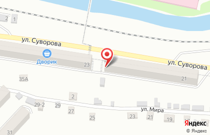 Стоматологический кабинет на улице Суворова на карте