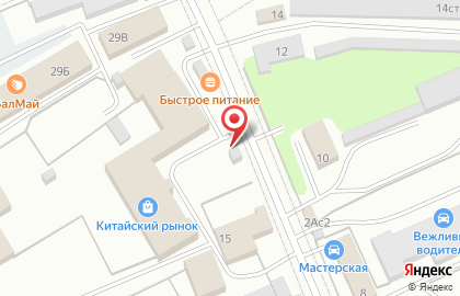 Киоск по продаже фастфудной продукции на Харьковской улице на карте