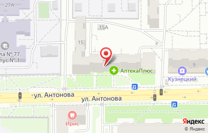 Алина на улице Антонова на карте