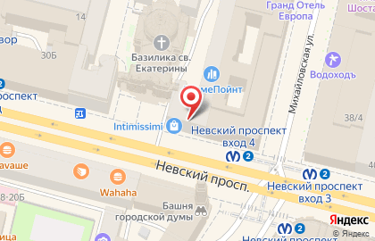 Магазин свежей косметики ручной работы Lush на Невском проспекте на карте