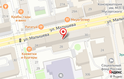Багетная мастерская в Екатеринбурге на карте