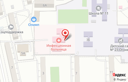 Городская больница г. Невинномысска на Линейной улице на карте