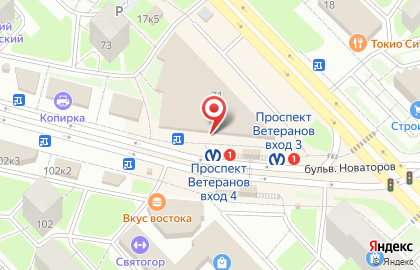 Магазин печатной продукции Первая полоса на проспекте Ветеранов на карте