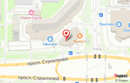 Цветочный супермаркет Цветочный ряд на проспекте Строителей на карте