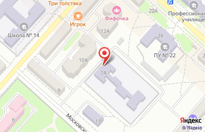 Детский сад №19 на улице Терешковой на карте