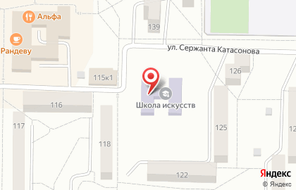 Детская школа искусств в 1-ом микрорайоне на карте
