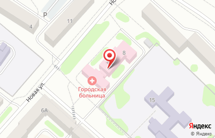 Больница на улице Новая на карте