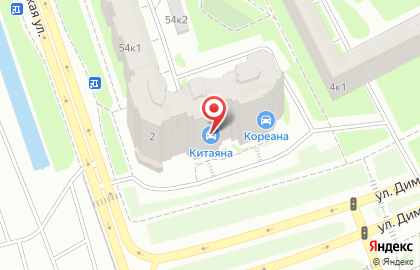 Вираж на улице Димитрова на карте
