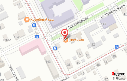 Киоск по продаже фастфудной продукции на улице Просвещения на карте