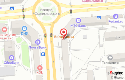 Салон связи МегаФон на улице Станиславского на карте