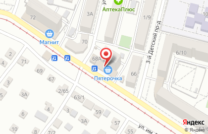 Супермаркет Гроздь в Октябрьском районе на карте