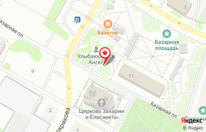 Еврохимчистка-прачечная Снежинка на Базарной площади на карте
