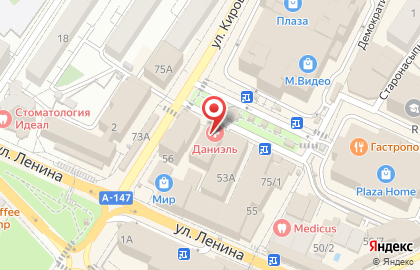 Бизнес-центр Даниэль в Адлерском районе на карте