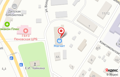 Гипермаркет Магнит в Твери на карте