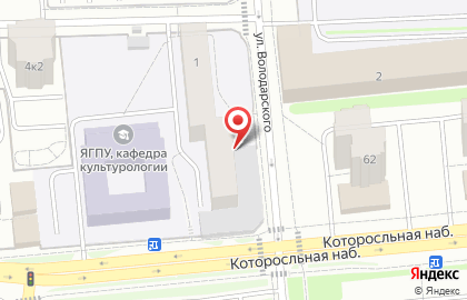 Общежитие в Ярославле на карте